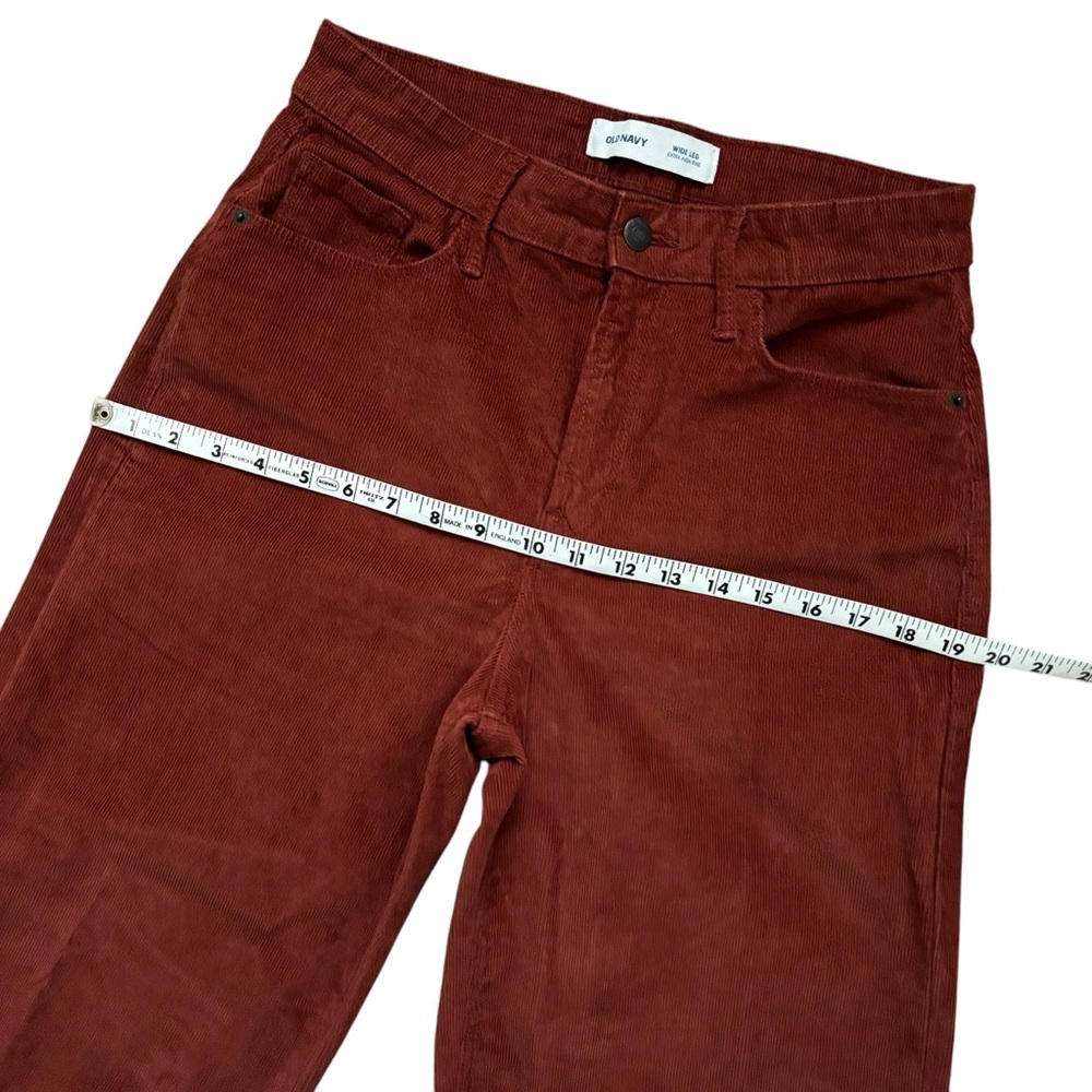 Rust Wide-Leg Corduroy Pants, Size 8 Petite - Picture 6 of 9
